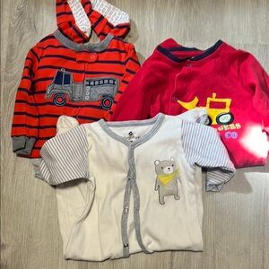 2/$20 Striped Red Kids Hoodie with Truck Design